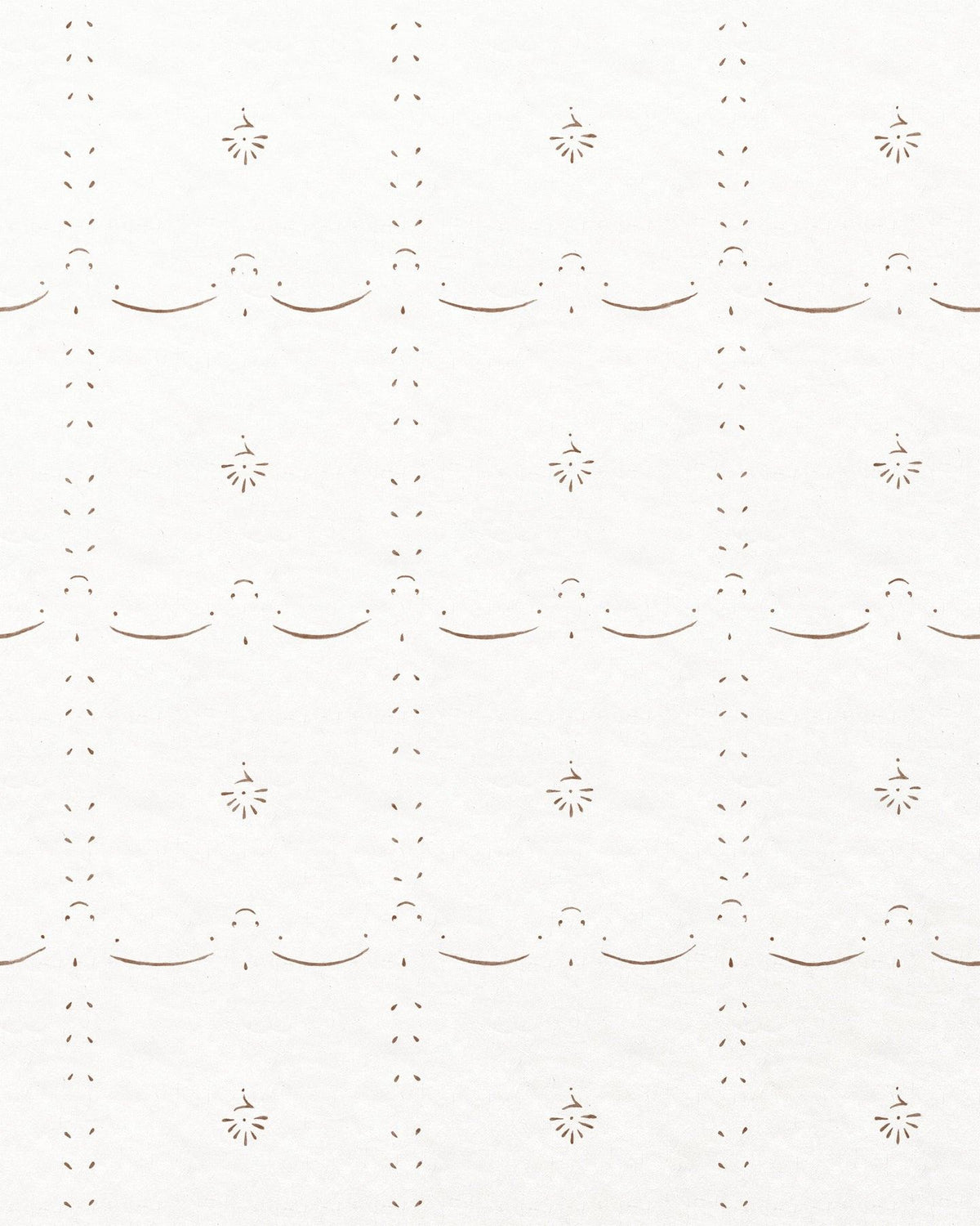 Grand Ditsy Delft Wallpaper in Sepia TEST