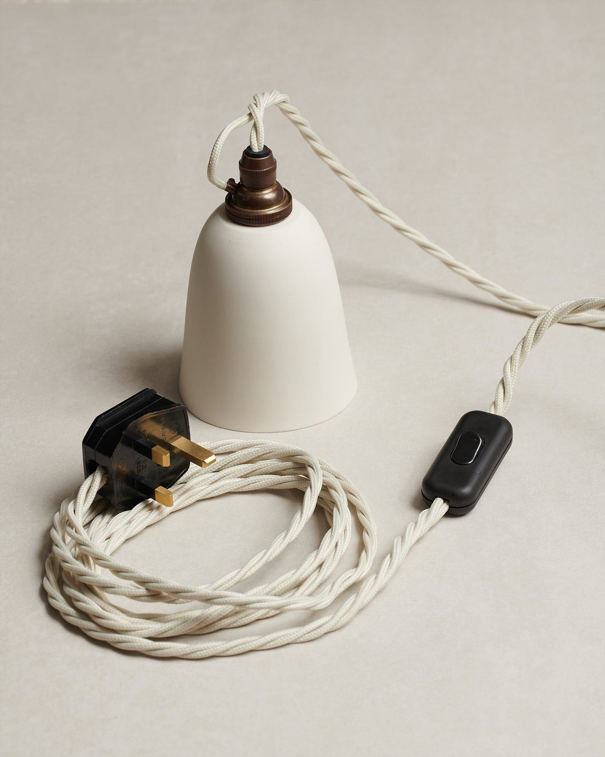 Chattered Rice Bowl Porcelain Plug-in Light TEST