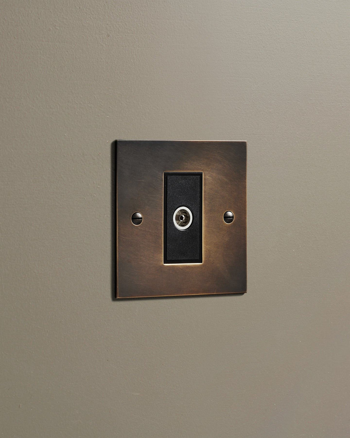 Oxidised Brass Classic TV Outlet TEST