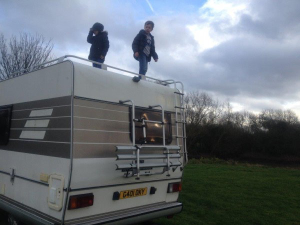 deVOL-kitchens-blog-photography-Paul OLeary-children-running-fun-happy-Cotes Mill-grounds-campervan-boat