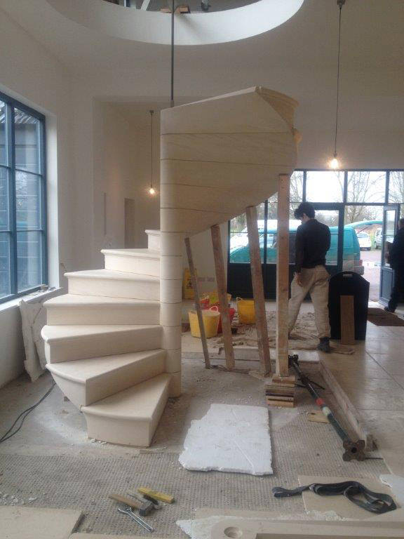 deVOL-kitchens-blog-Cotes Mill-Limestone-spiral-staircase-construction-beautiful-interiors-design-photography-Carvero-art