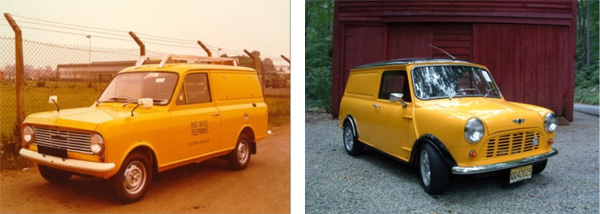 deVOL-kitchens-blog-Paul OLeary-The Mistletoe Run-1984-ex post office-Bedford-van-yellow-mini-cars-classic-vintage