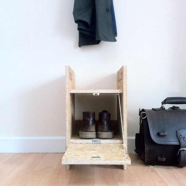 deVOL-kitchens-blog-Oriented strand board-shoe-box-storage-handmade-creative
