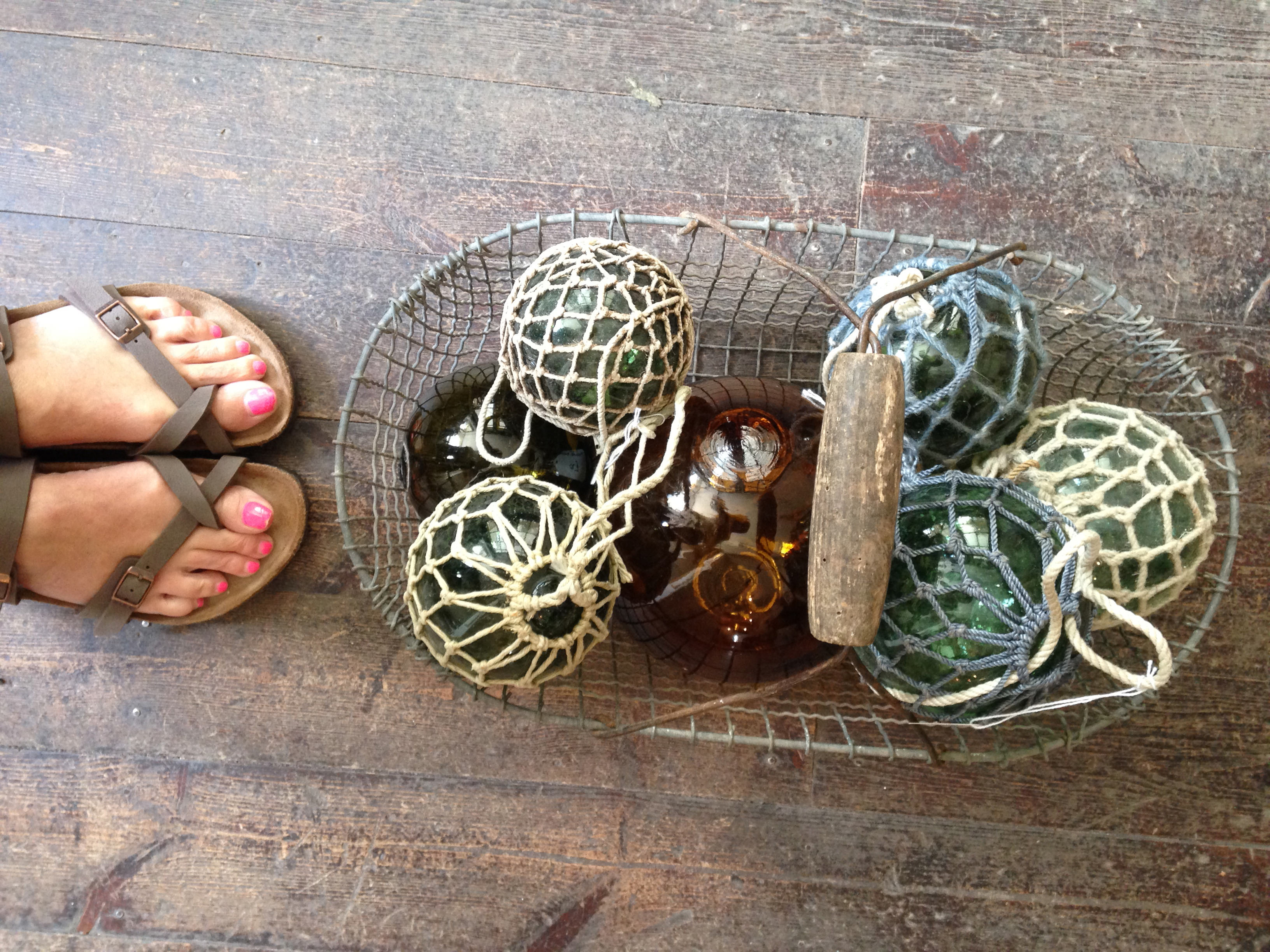 deVOL-kitchens-Helen Parker-Norwegian glass floats-Birkenstocks-shoes-floorboards-antiques-gifts-wire basket-decorations-unusual