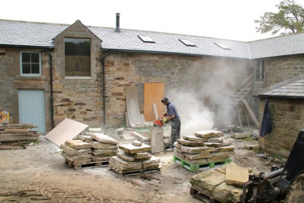 eVOL-kitchens-blog-fitting-classic-English-British-Northumbria-barn-renovation-Cragend-rustic-stone-cutting
