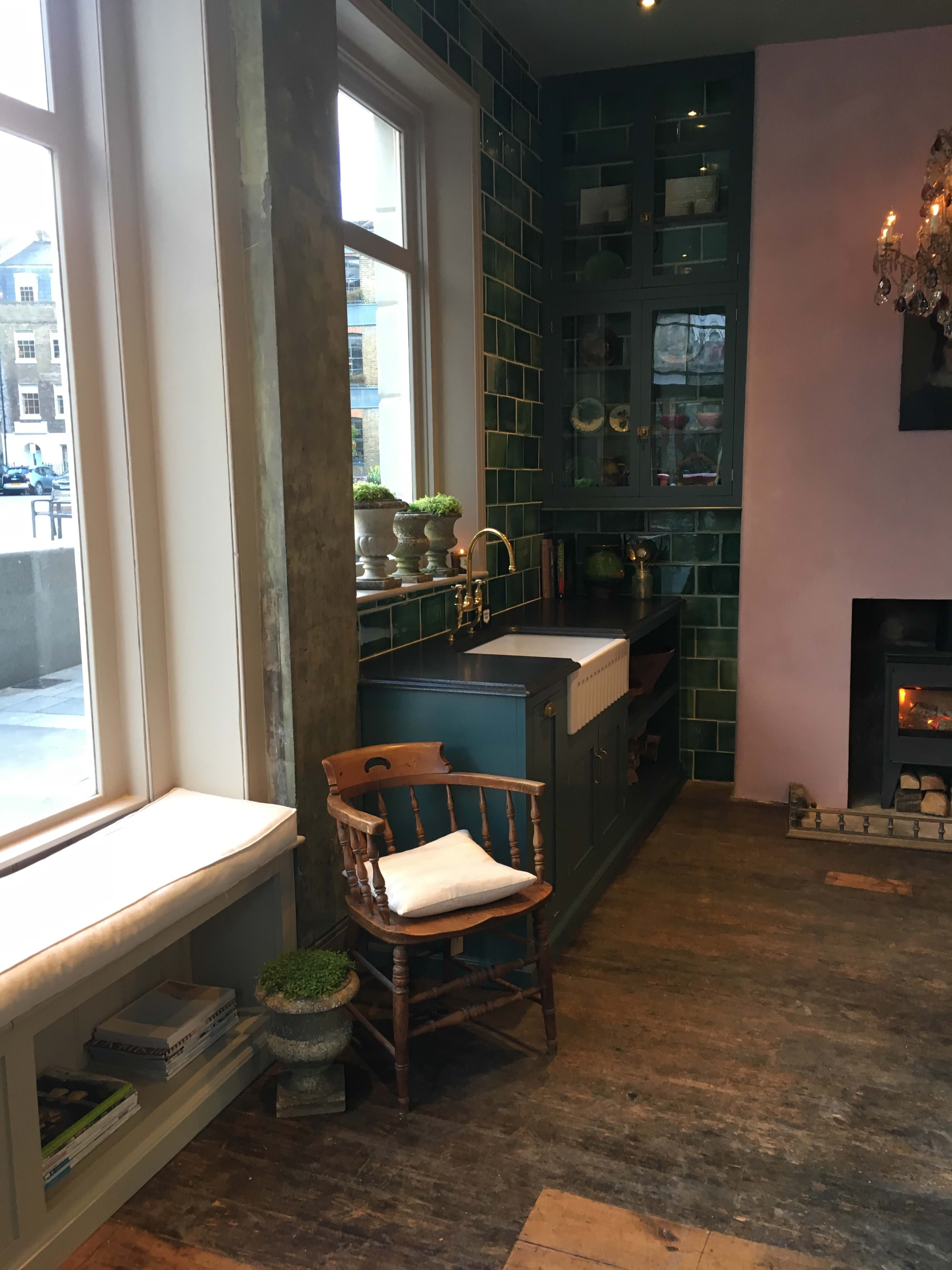 A window seat, a spot to sit, a wood burner and a special view onto St Johns Square
