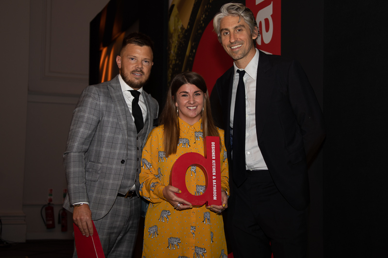 Georgia accepting her Kitchen Design of the Year Award