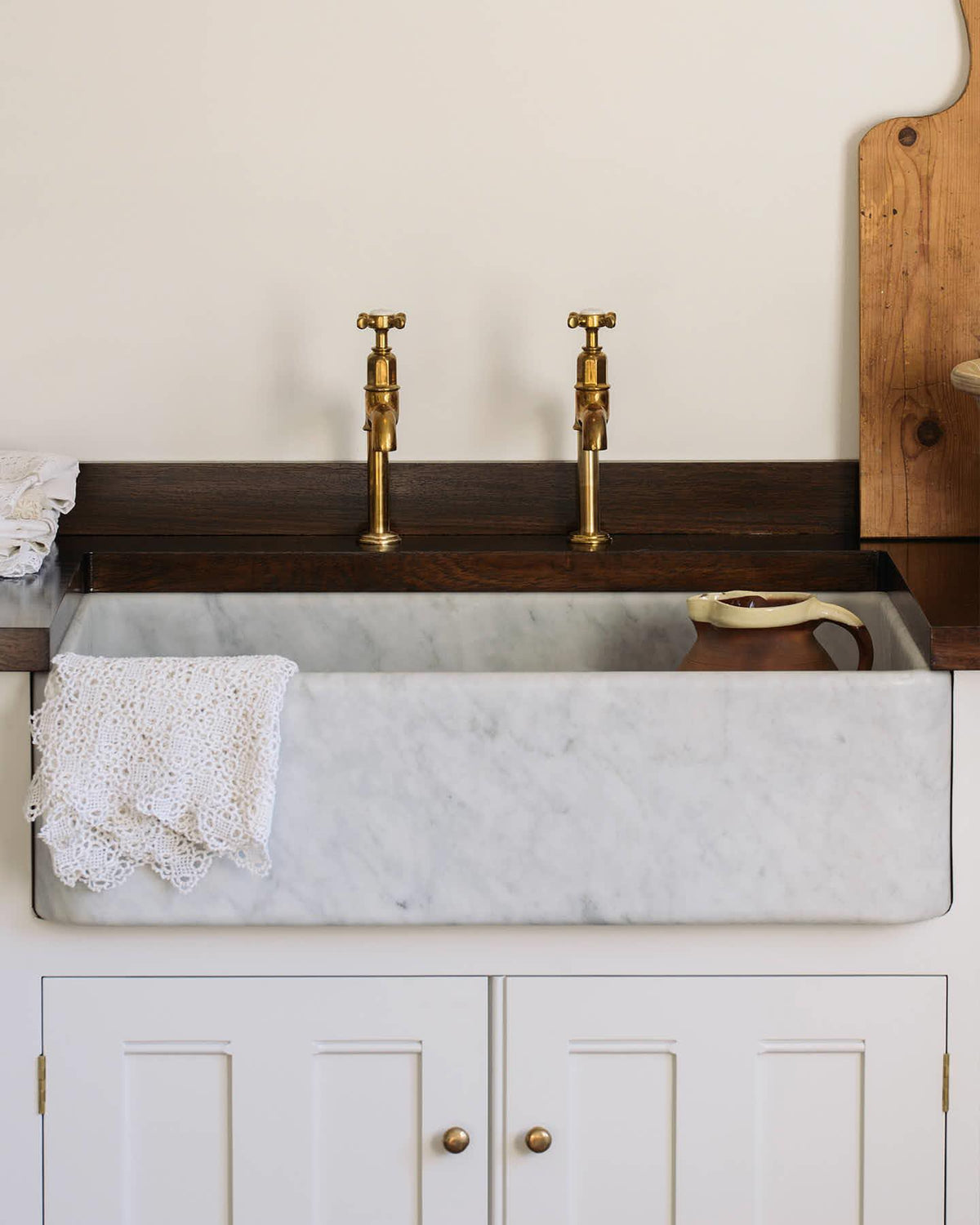 Tuscan Farmhouse 800 Single Carrara Marble Sink TEST