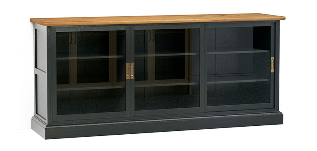 Freestanding Counter with Glazed Sliding Doors
