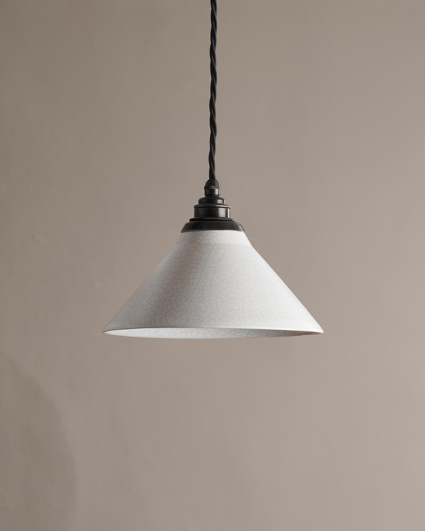 The Crackle Pendant Light - Small, Aged Bronze