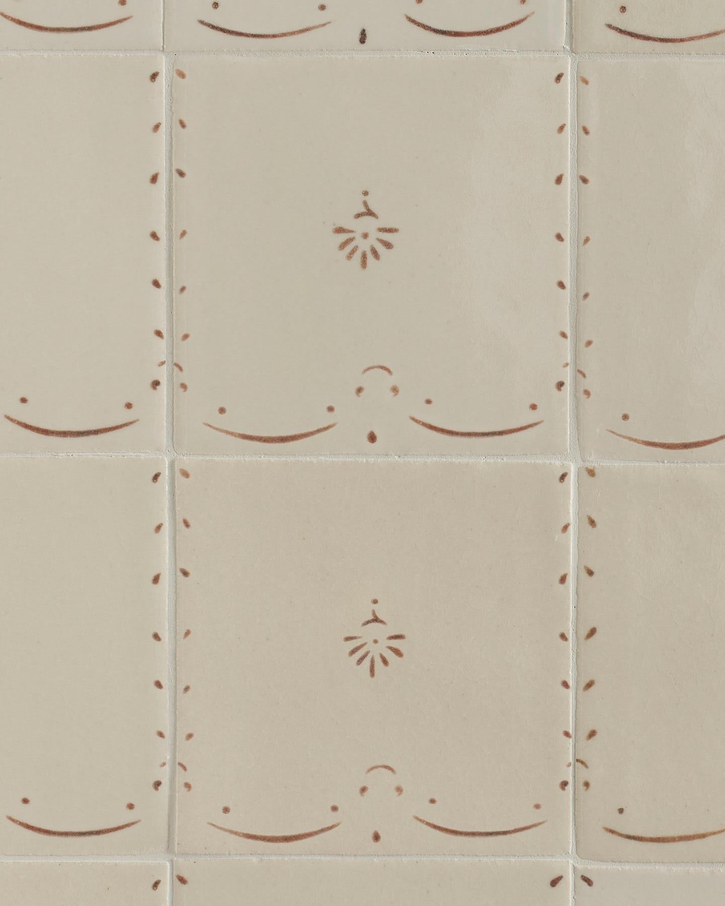 Ditsy Delft Tile - Delft in Sepia