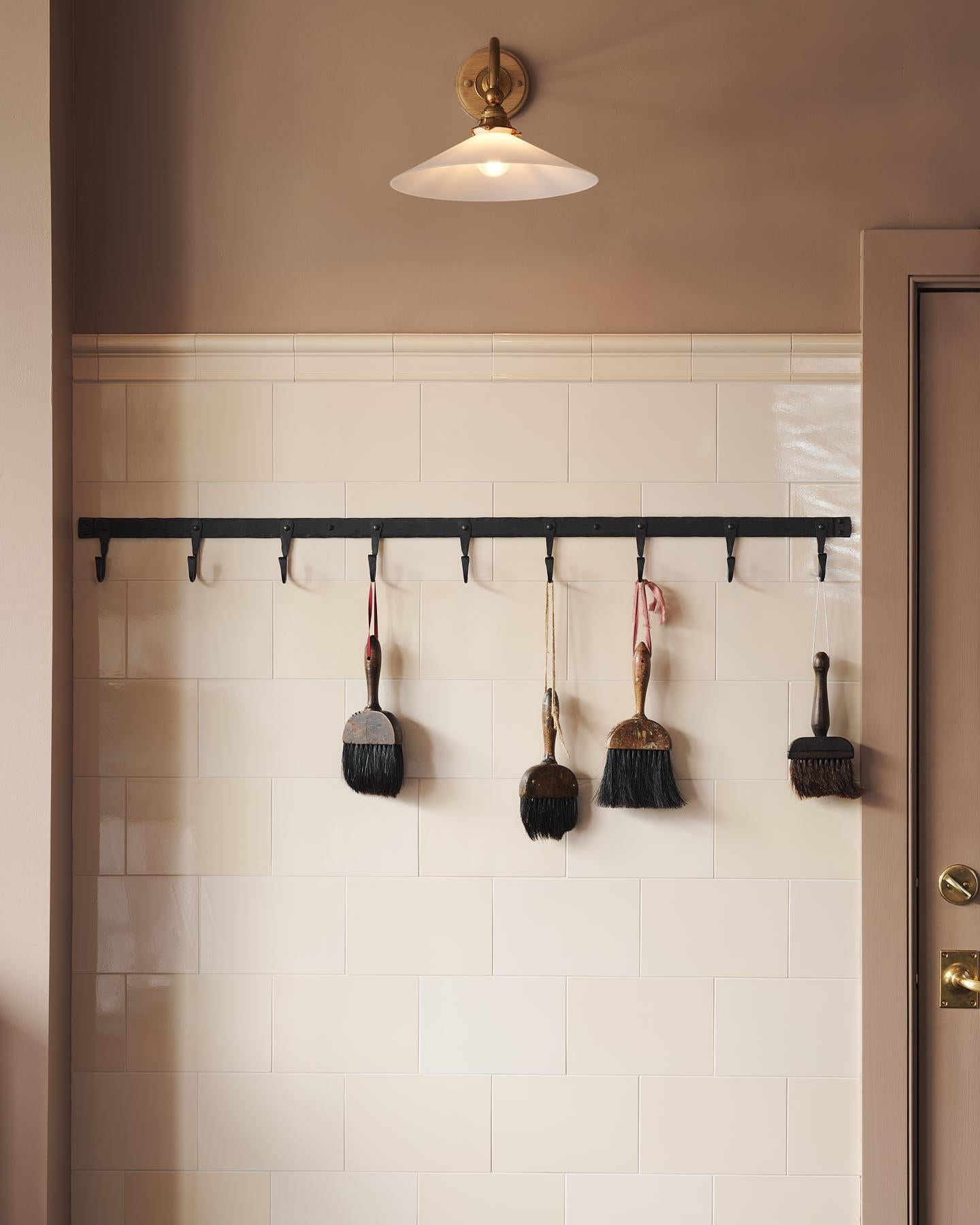 13" Iron Hook Rack (3 Hooks)