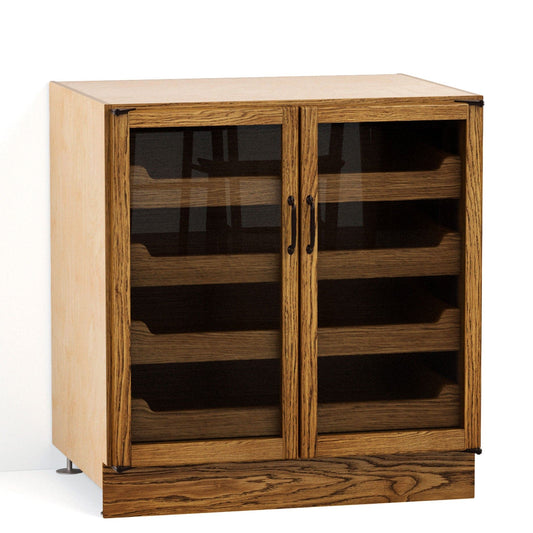 830mm Glazed Base Cabinet with Internal Drawers