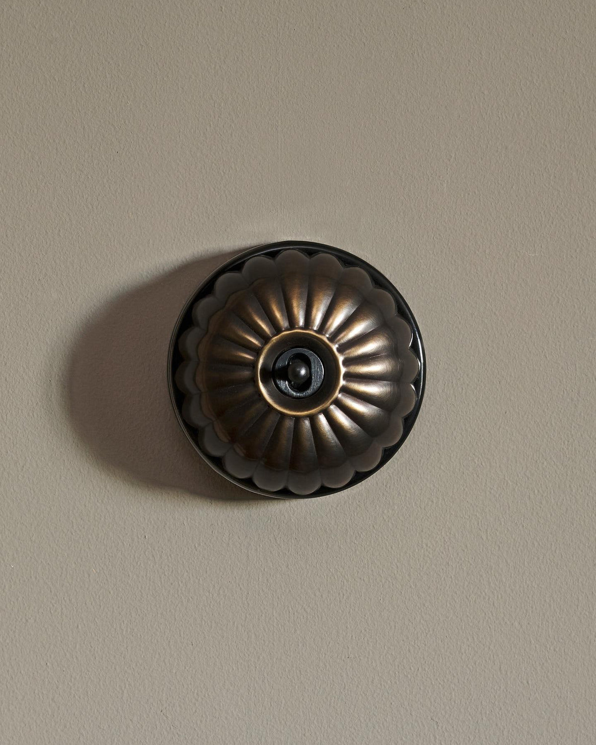 The Jelly Toggle Switch - Oxidised Brass, Black Base, Retract to Centre TEST