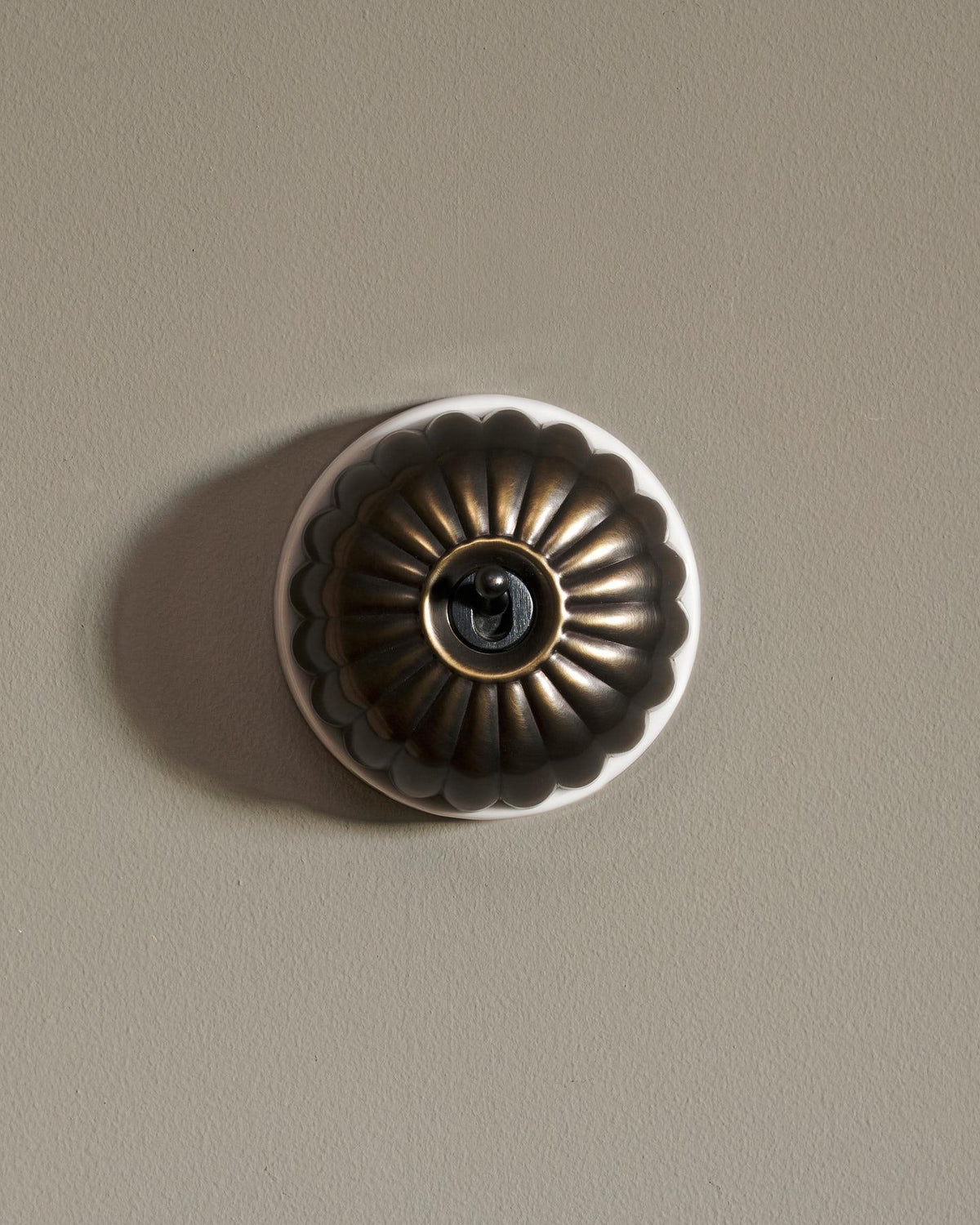 The Jelly Toggle Switch - Oxidised Brass, White Base, Intermediate TEST