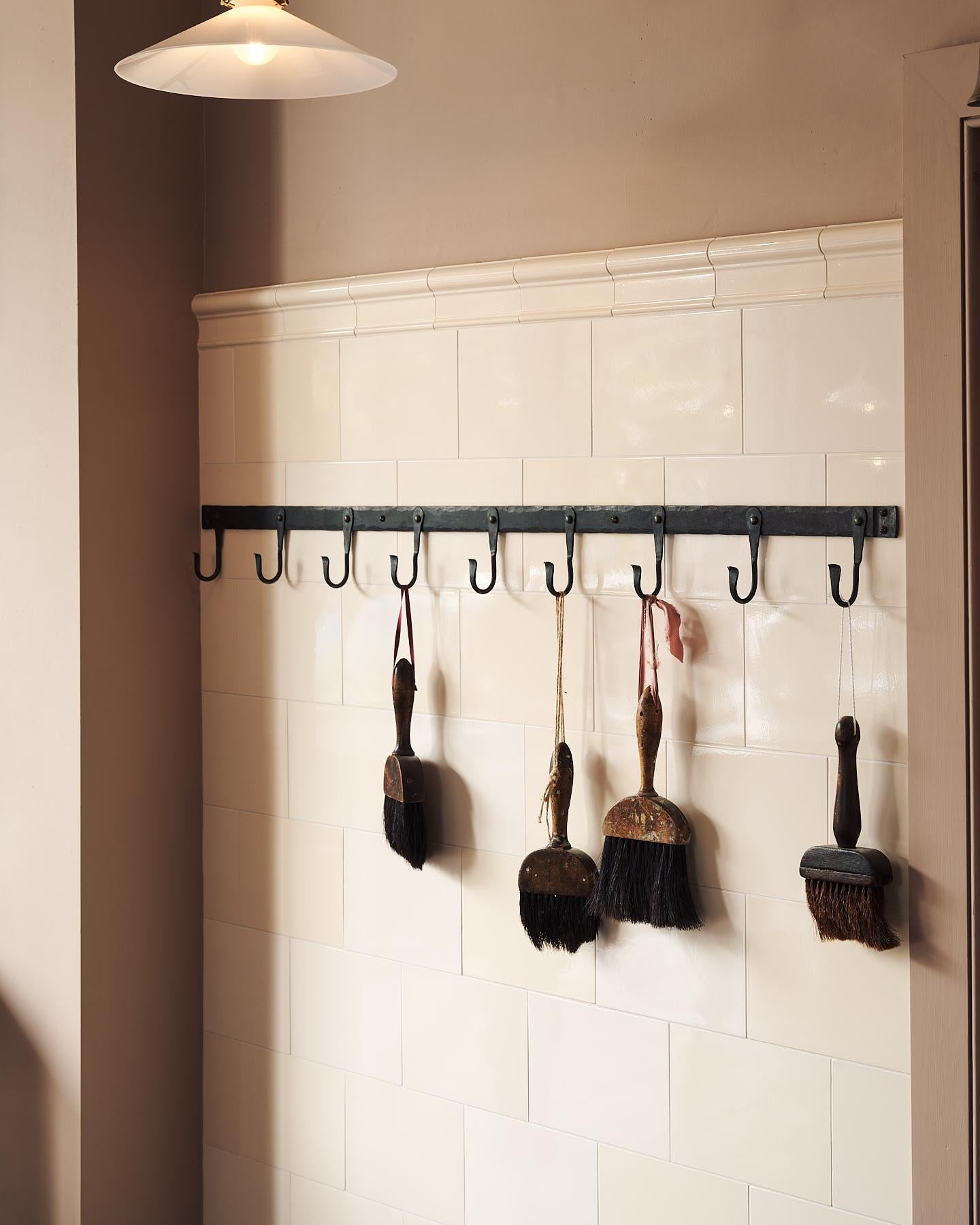 13" Iron Hook Rack (3 Hooks)