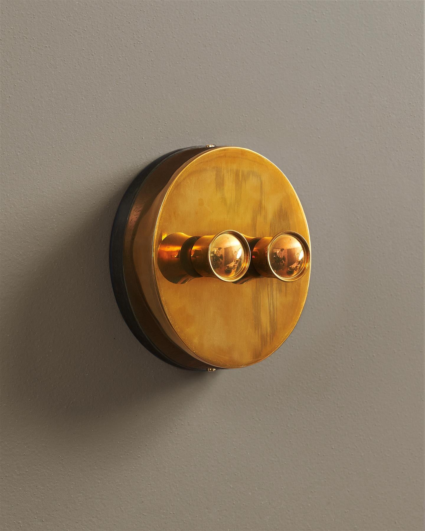 Heirloom Brass Oval Dimmer Switch - 2 Gang