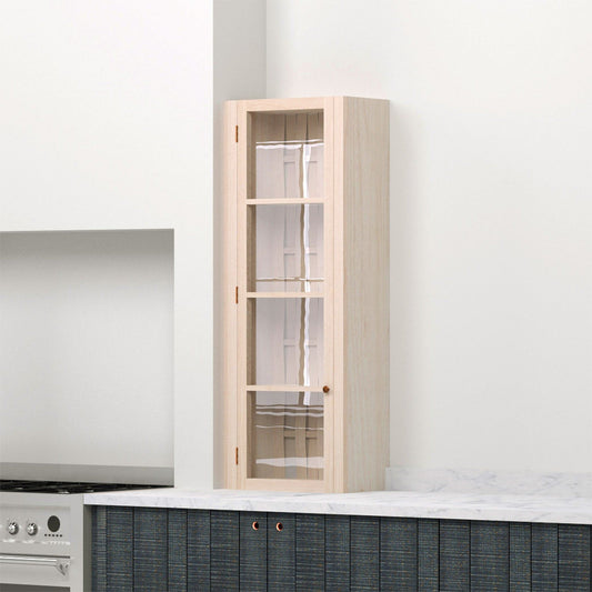 436mm Single Door Glazed Countertop Cupboard
