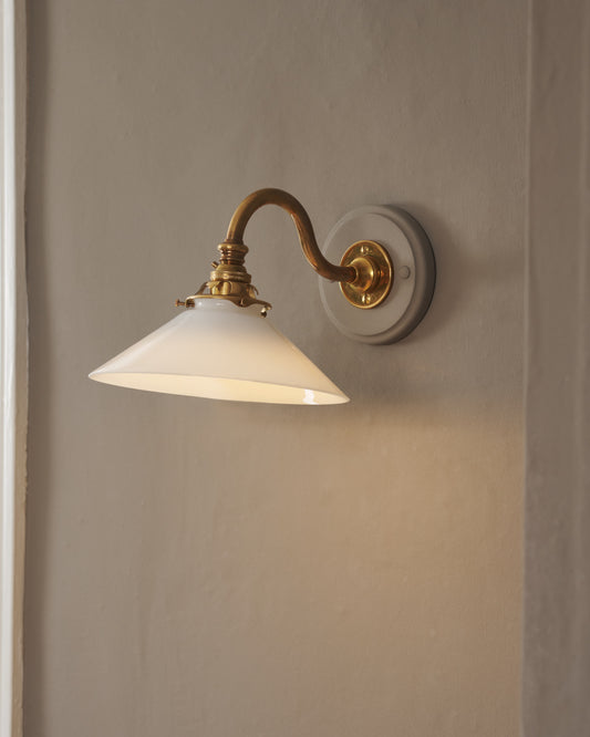 The Heirloom Wall Light with Milk Glass Shade