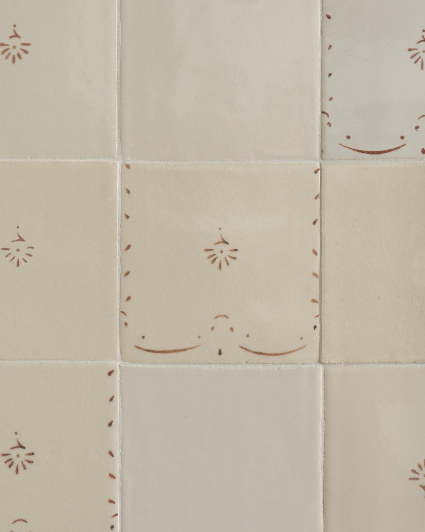 Ditsy Delft Tile - Delft in Sepia