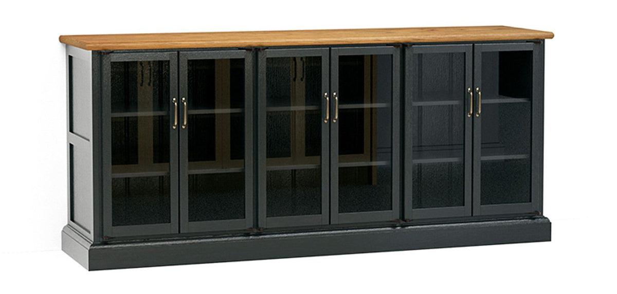 Freestanding Counter with Glazed Double Doors