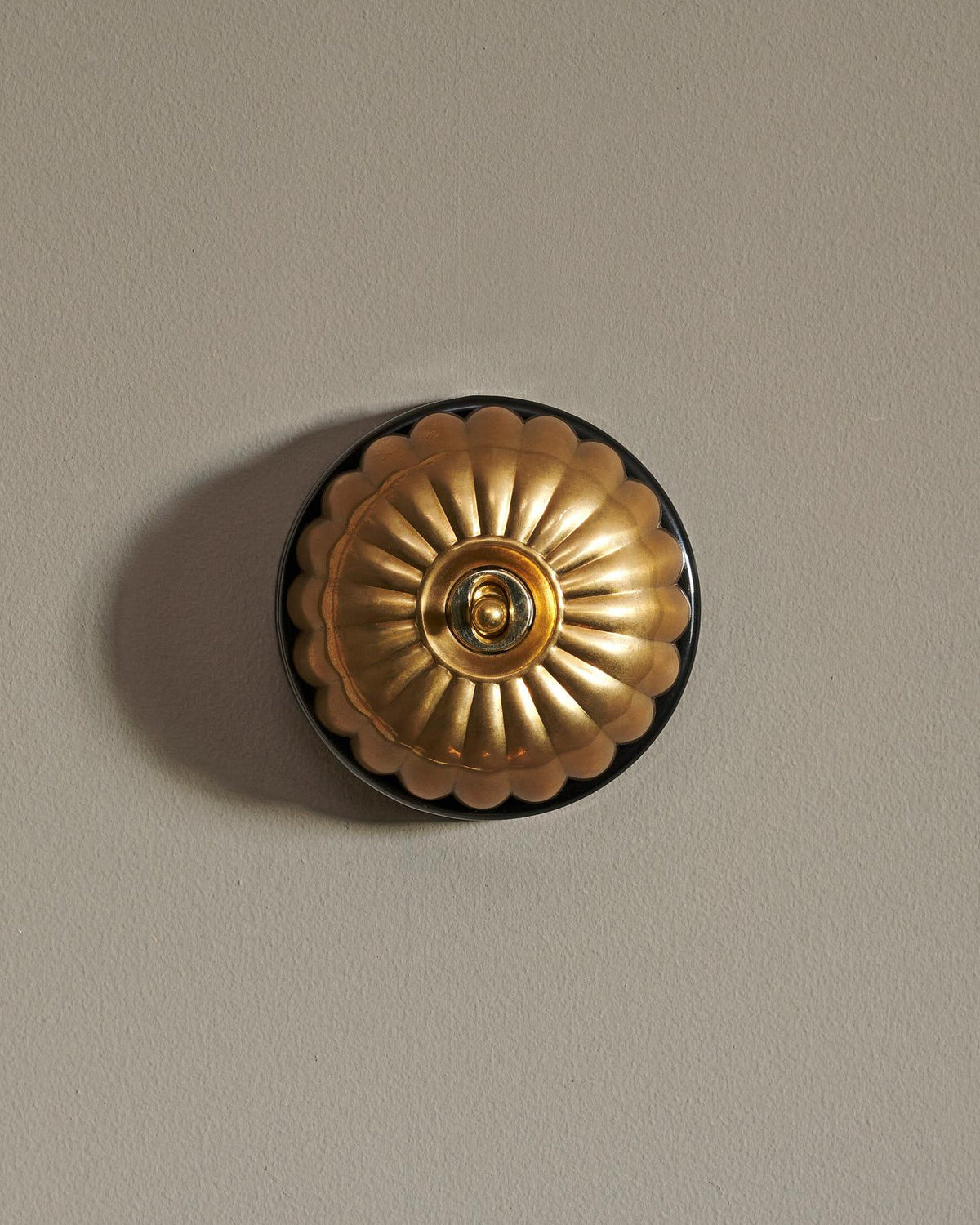 The Jelly Toggle Switch - Heirloom Brass, Black Base, Retract to Centre TEST