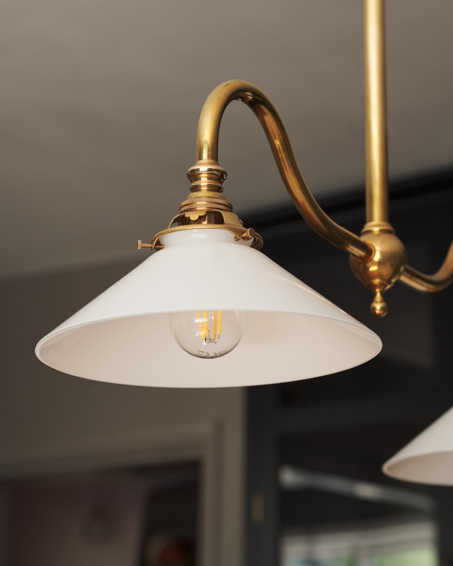 The Petite Heirloom Gaselier Light with Milk Glass Shades - Medium