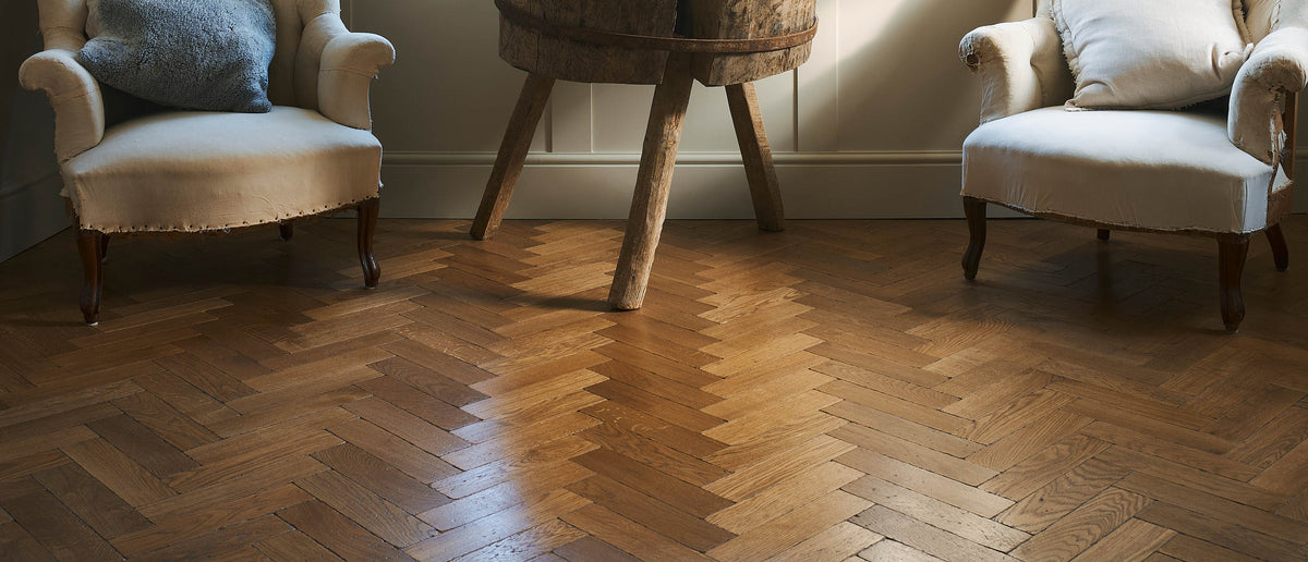A closer look at the chatsworth oak parquet.
