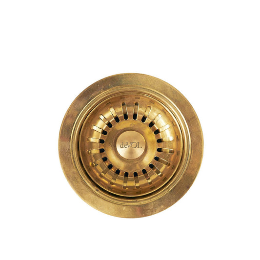 deVOL Brass Basket Waste Strainer & Overflow Kit