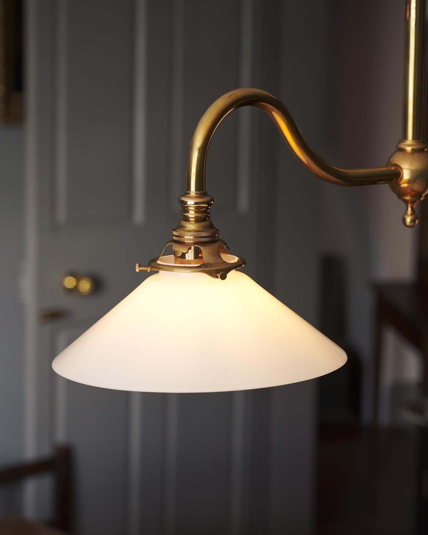 The Petite Heirloom Gaselier Light with Milk Glass Shades - Medium