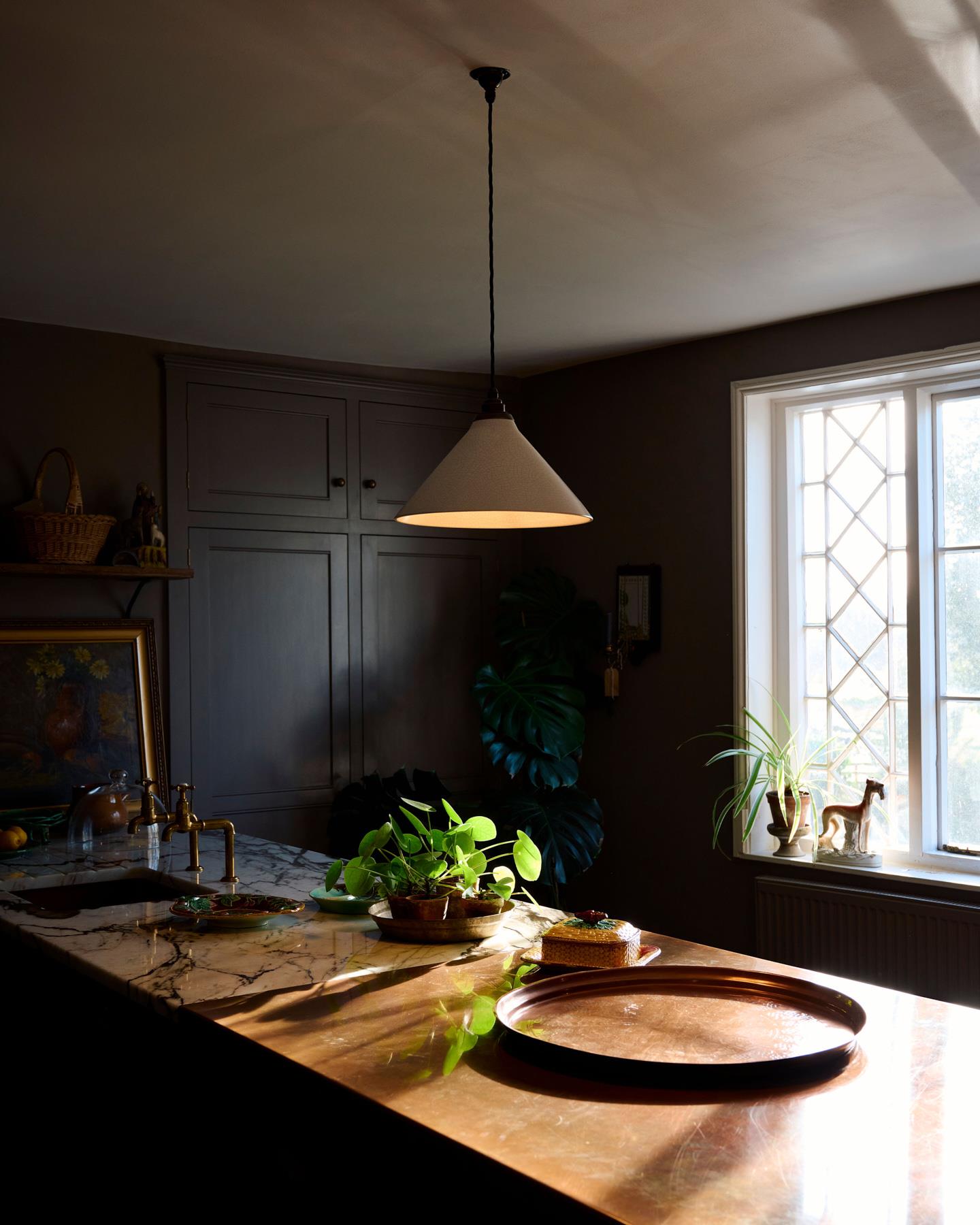 The Crackle Pendant Light - Small, Aged Bronze
