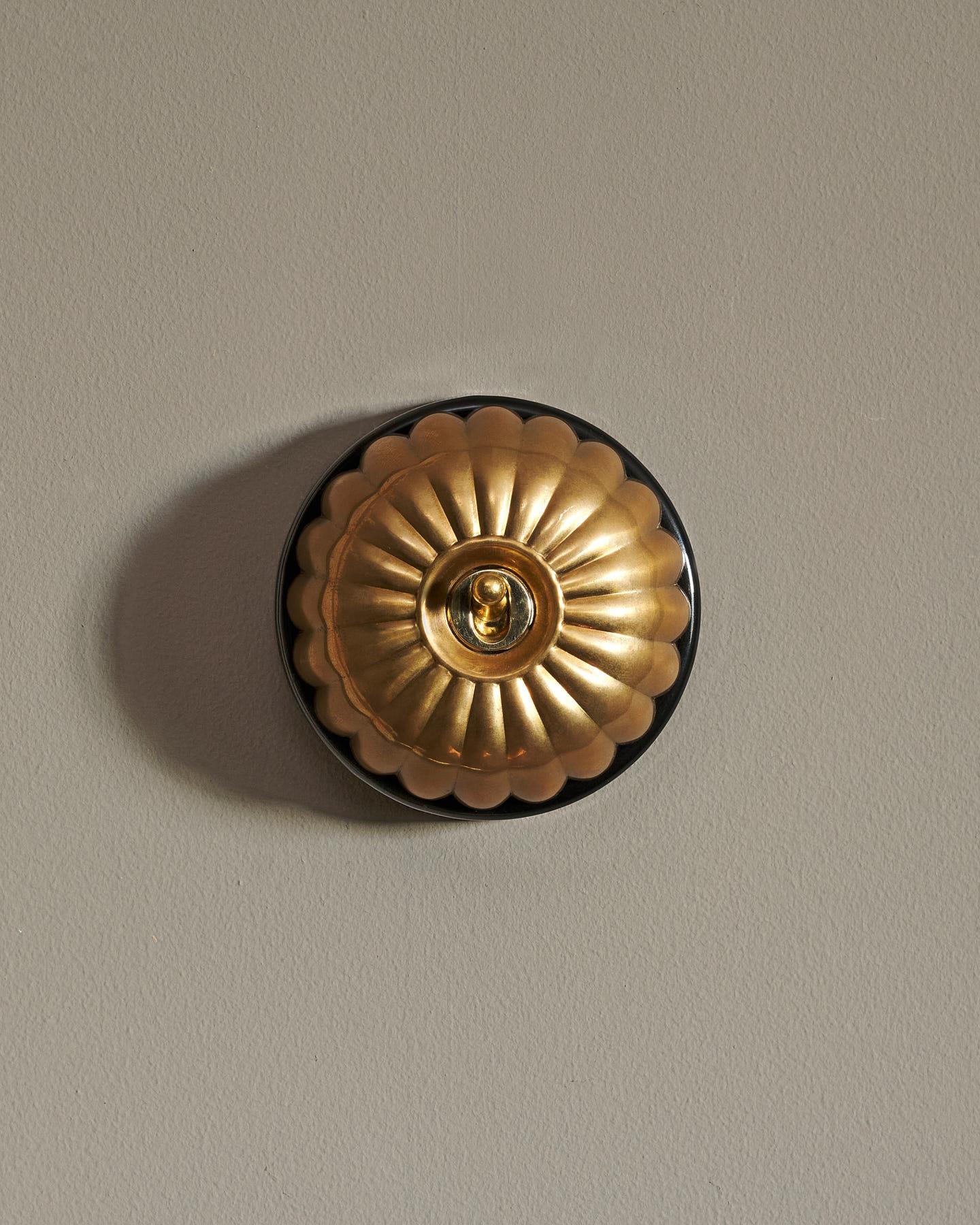 The Jelly Toggle Switch - Heirloom Brass, Black Base, 2 Way