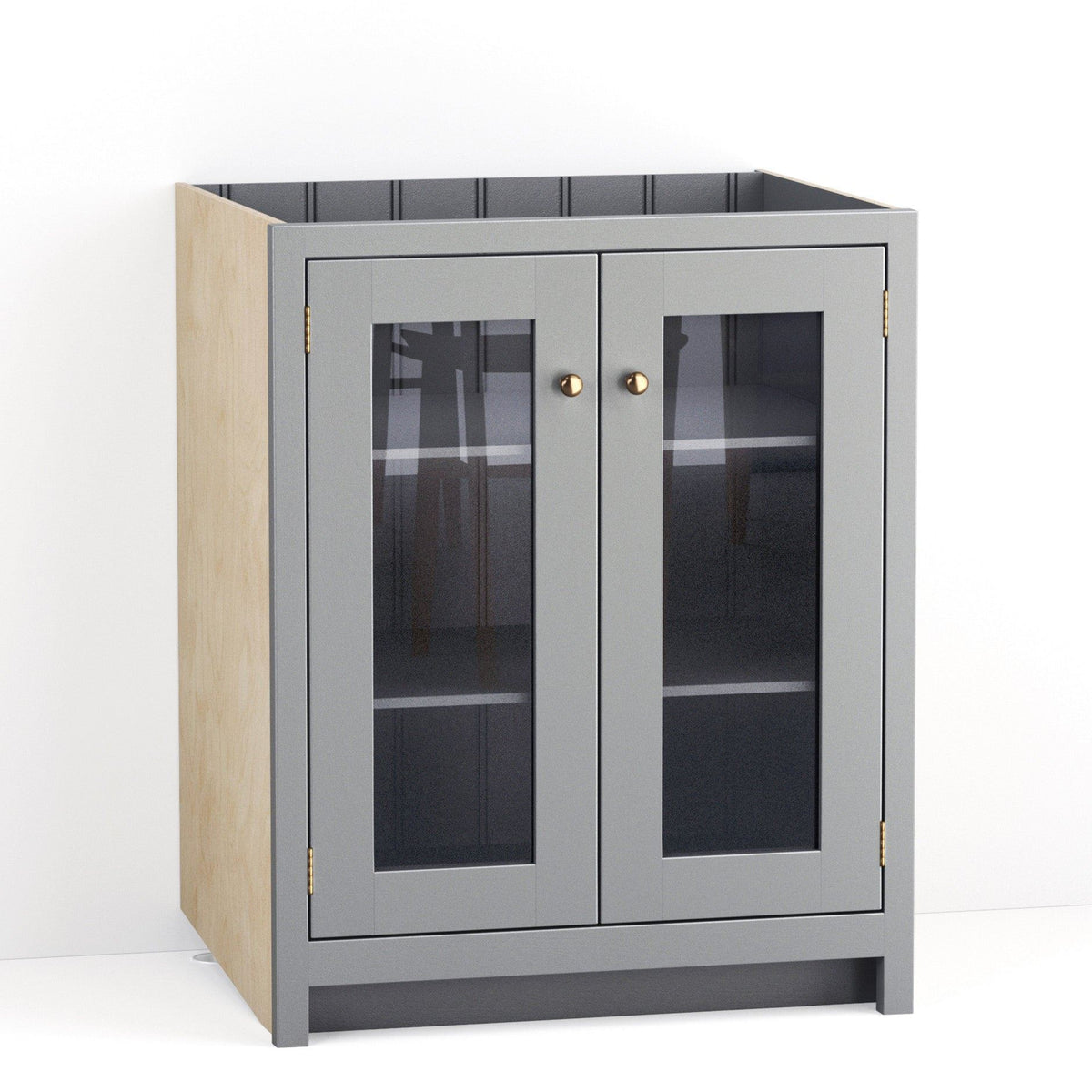 720mm Glazed Double Door Cabinet