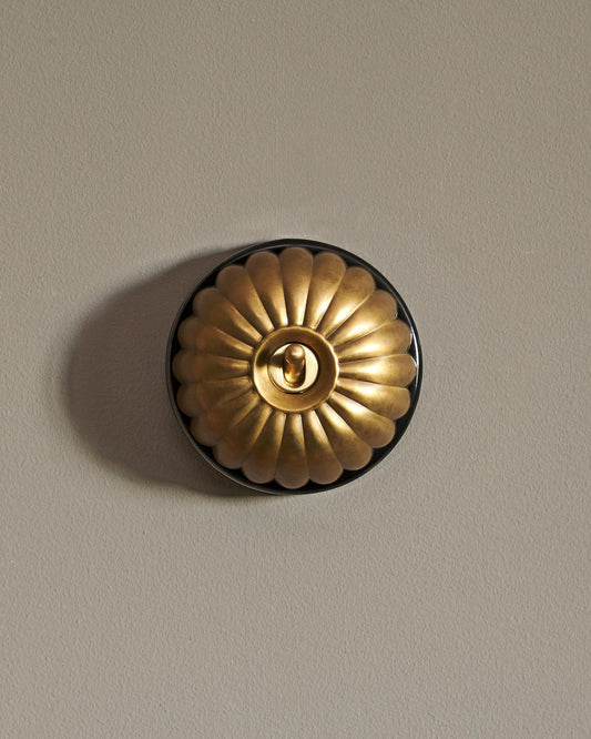 The Jelly Toggle Switch - Aged Brass, Black Base, Intermediate