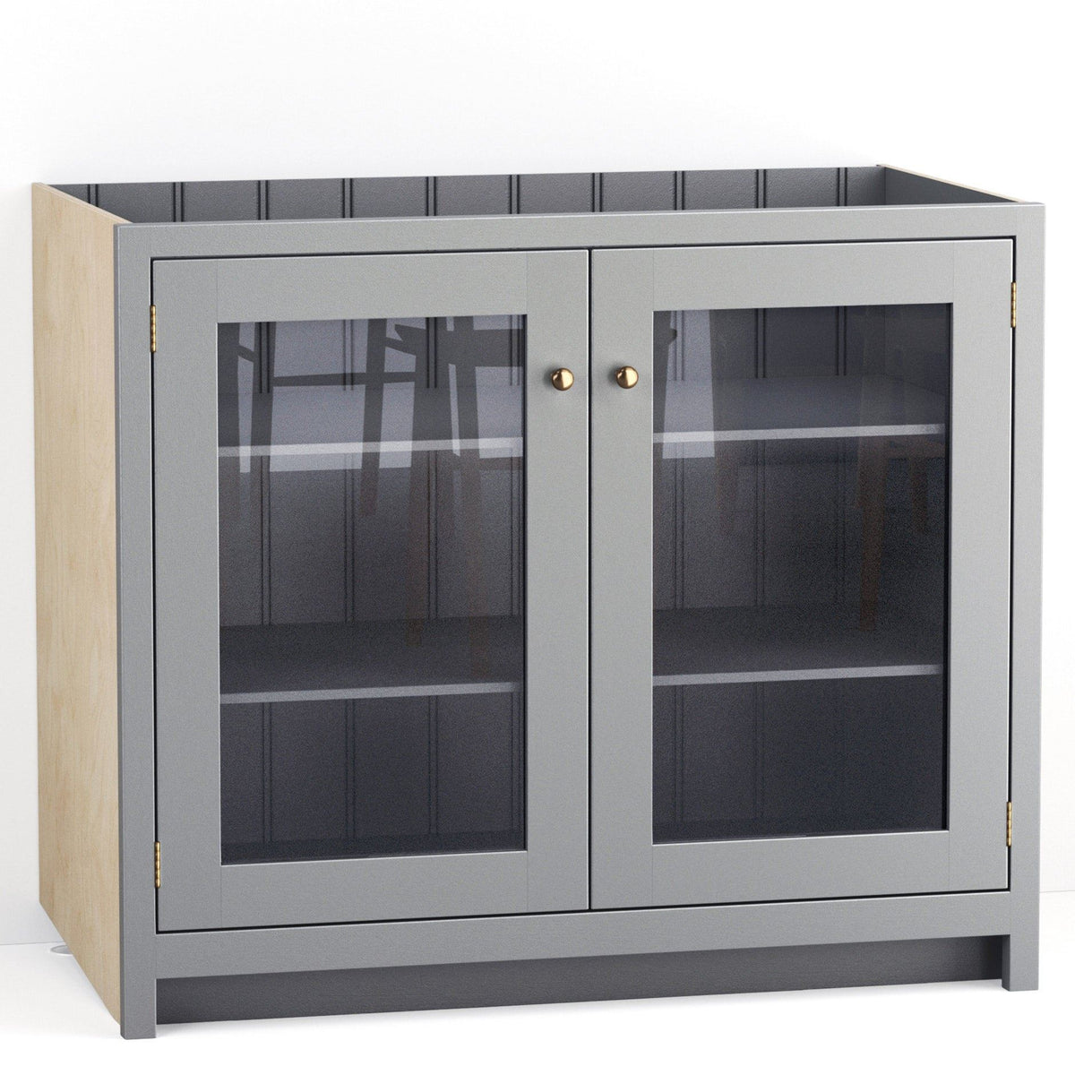 1050mm Glazed Double Door Cabinet