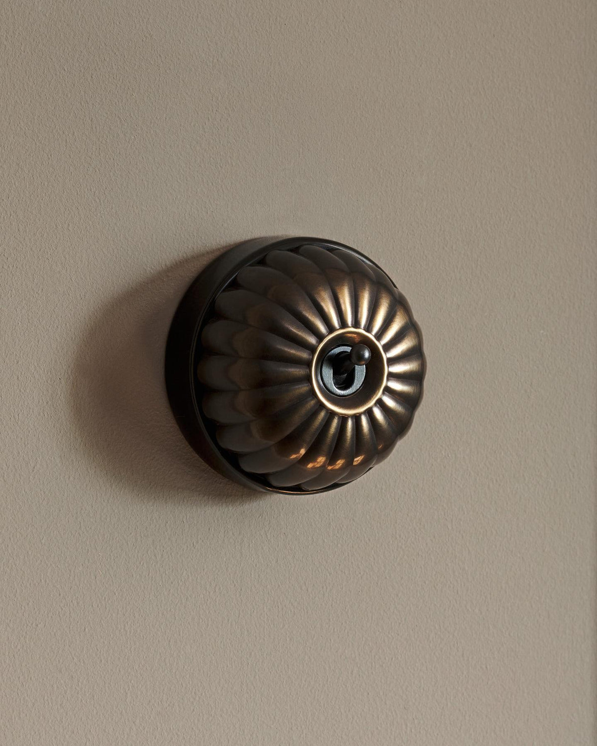 The Jelly Toggle Switch - Oxidised Brass, Black Base, 2 Way TEST