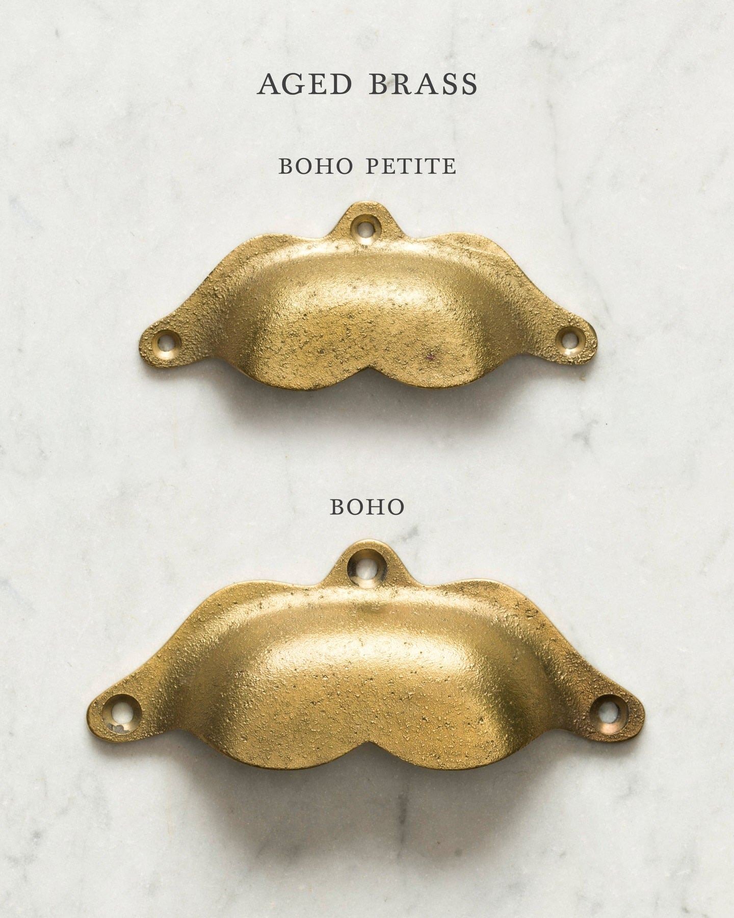 Aged Brass Boho Handle - Petite