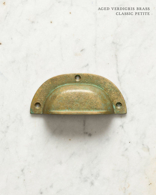 Aged Verdigris Brass Classic Handle - Petite