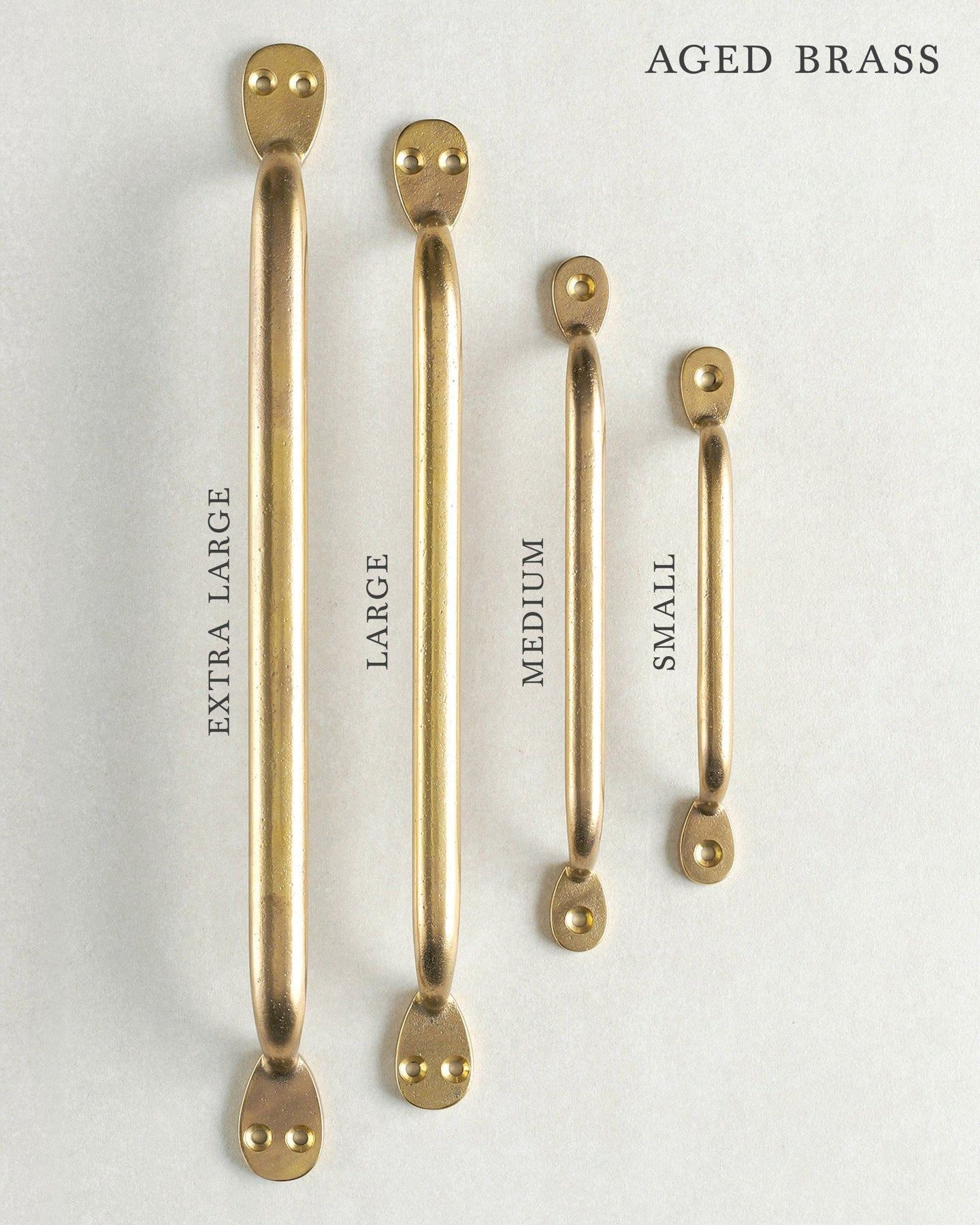Aged Brass Pull Handle - Small