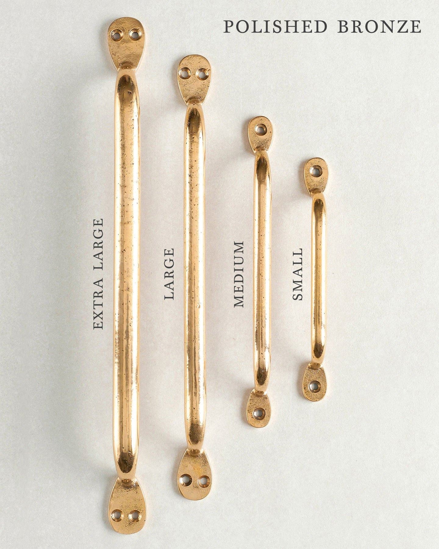 Polished Bronze Pull Handle - Extra Large