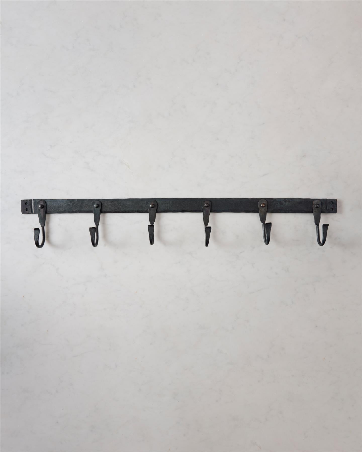 27" Iron Hook Rack (6 Hooks)