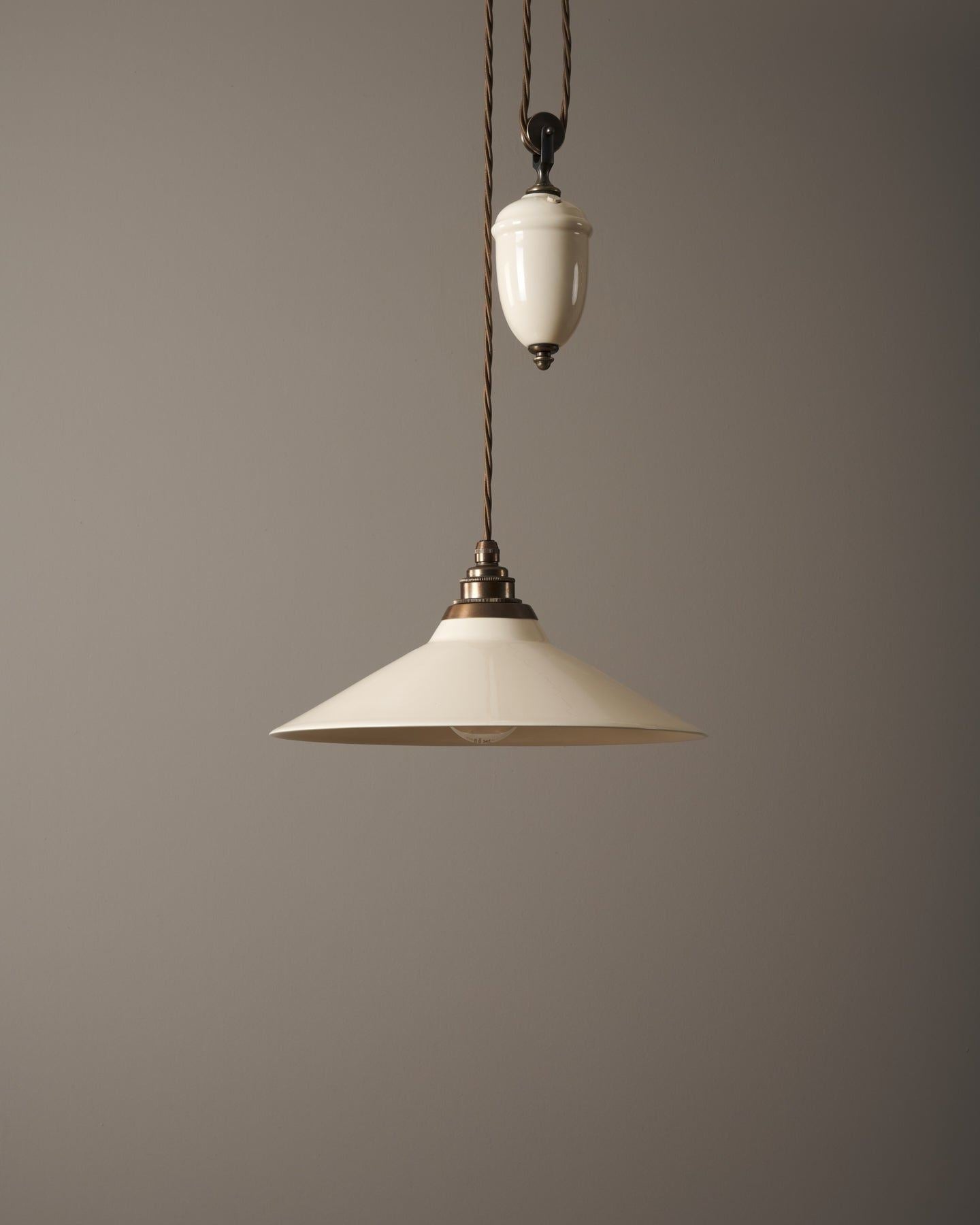 The Creamware Rise & Fall Pendant Light - Small