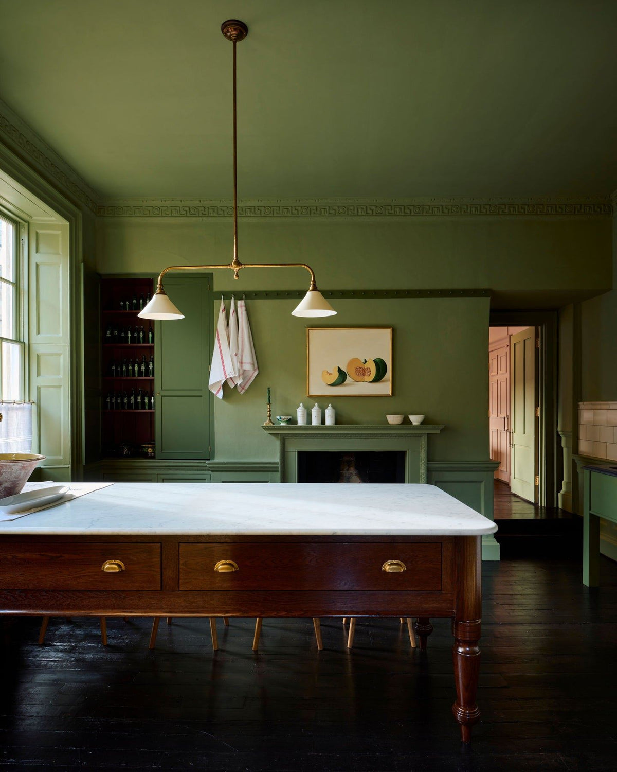 The Heirloom Gaselier Light with Porcelain Shades - Medium TEST