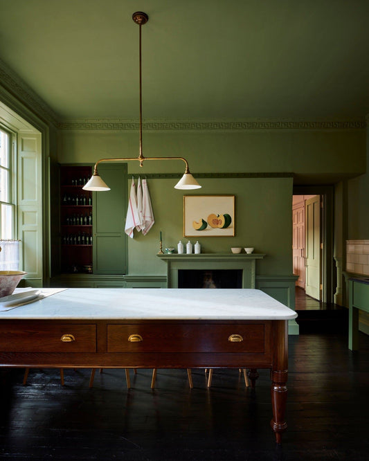 The Heirloom Gaselier Light with Porcelain Shades - Tall
