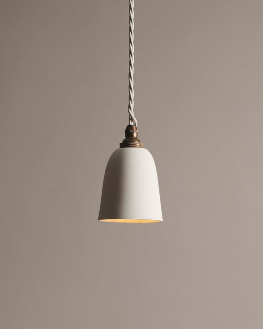 Small Plain Beaker Porcelain Pendant Light