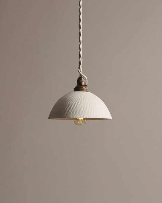 Chattered Rice Bowl Porcelain Pendant Light