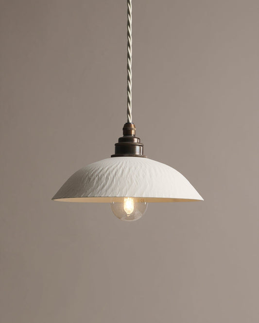 Large Chattered Skullcap Porcelain Plug-in Light