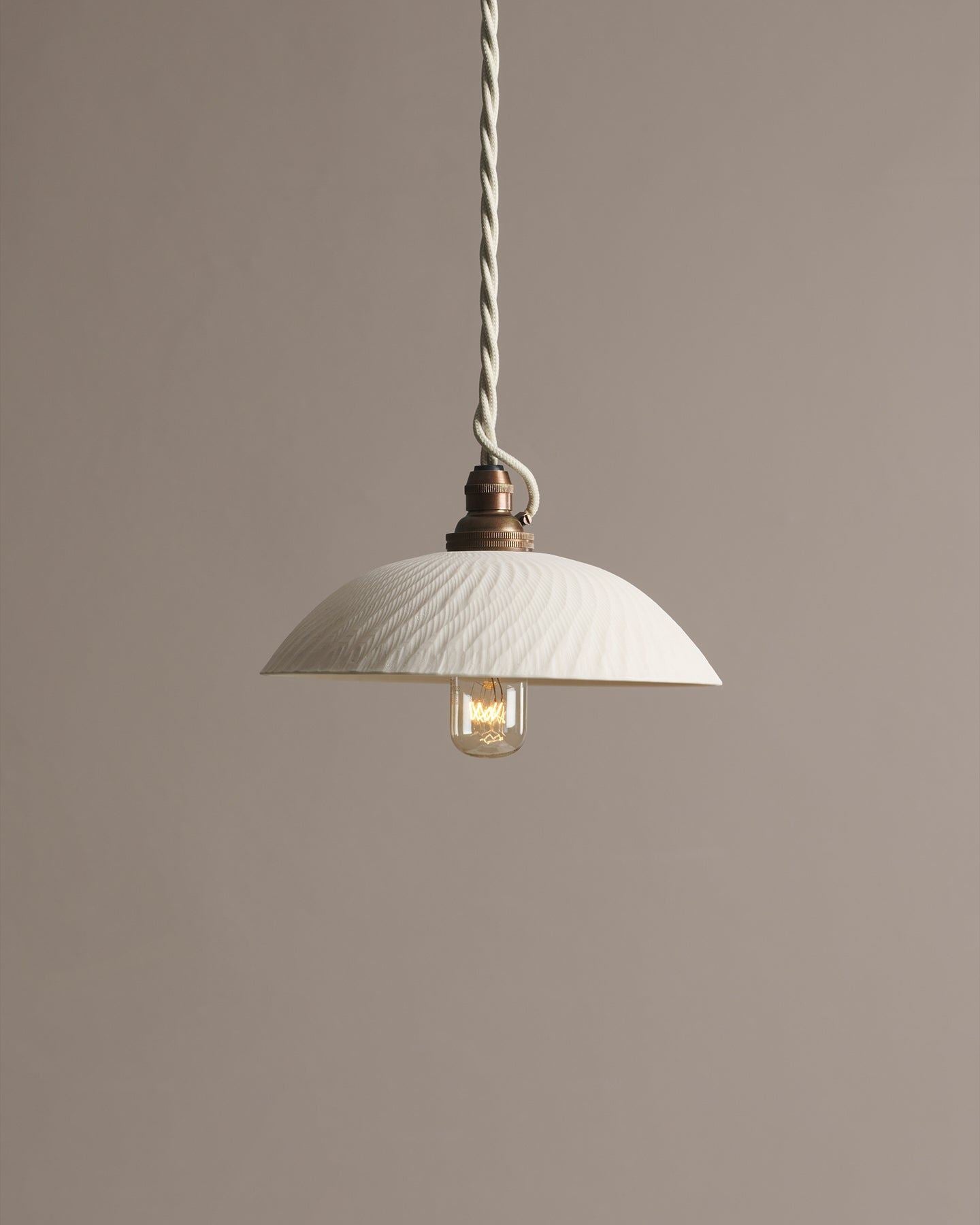 Small Chattered Skullcap Porcelain Plug-in Light