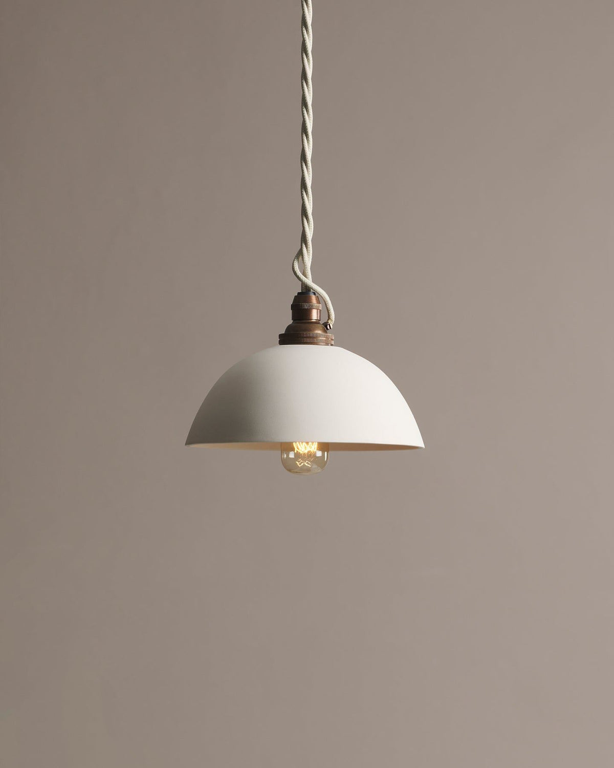 Plain Rice Bowl Porcelain Plug-in Light TEST