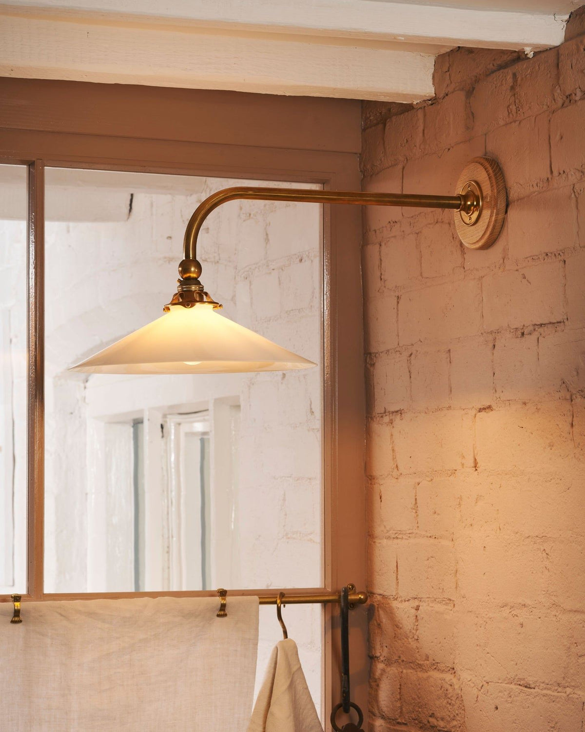 The Heirloom Task Light with Milk Glass Shade - Large TEST